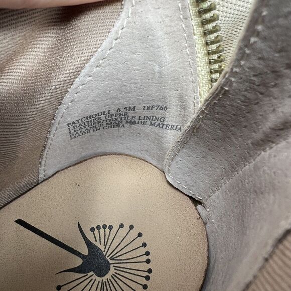 OTBT Patchouli Sandals Tan Leather Gladiator Heel Booties Peep Toe Zip Size 6.5 - Picture 12 of 14